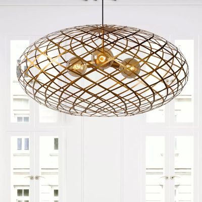 Lampada a sospensione moderna dorata, Wolfram