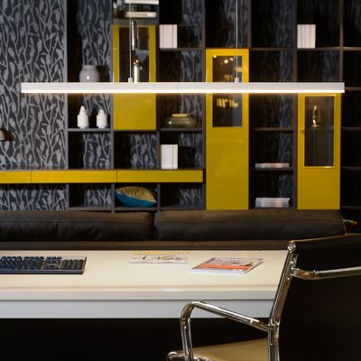 Lampada a sospensione moderna bianca, Sigma, 30W, 2700K LED