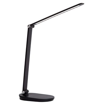 Lampada da scrivania moderna nera, Aldwin, 8W, bianco regolabile tra caldo e freddo LED, controllo touch