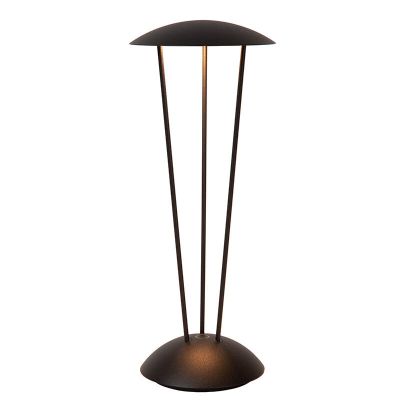 Lampada da tavolo da esterno ricaricabile moderna nera, Renee, 2,2W, 2700K LED, IP54, controllo touch