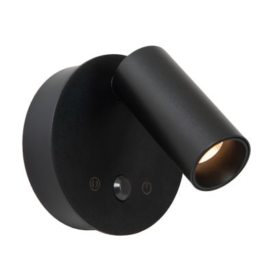 Applique ricaricabile moderna nera, Toni, 2W, 2700-4000K, controllo touch