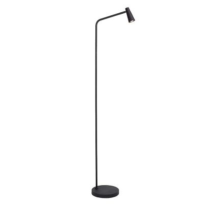 Lampada da terra ricaricabile moderna nera, Stirling, 3W, 2700K LED, controllo touch