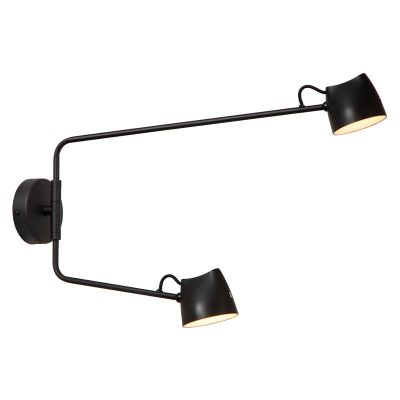 Applique ricaricabile rustica nera, Milne, 6W, 2700K LED, controllo touch