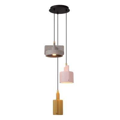 Lampada a sospensione in cemento multicolore, Ninja