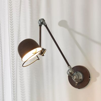 Applique da parete industriale color ruggine, Honore, con interruttore