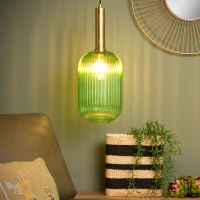 Lampada a sospensione retrò dorata, Maloto