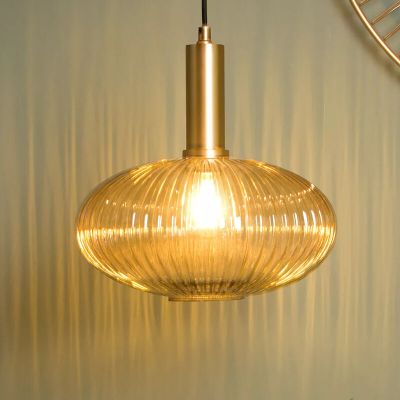 Lampada a sospensione retrò ambrata, Maloto