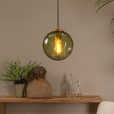 Lampada a sospensione retrò verde, Monsaraz