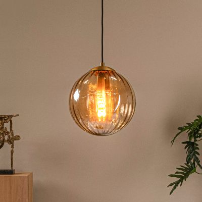 Lampada a sospensione retrò ambrata, Monsaraz
