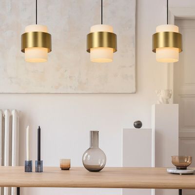 Lampada a sospensione classica dorata, Firmin