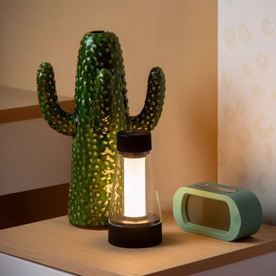 Lampada da tavolo da esterno ricaricabile moderna nera, Lorali, 1,2W, 2700K LED, IP44, controllo touch