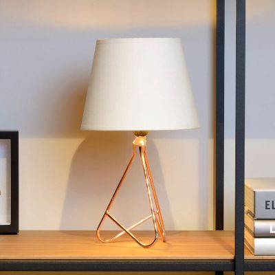 Lampada da tavolo moderna in rame, Gitta, con interruttore