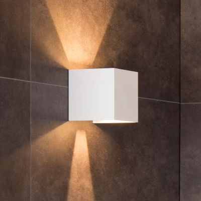 Lampada da parete up down moderna bianca, Axi, 6W, 2700K LED, IP54
