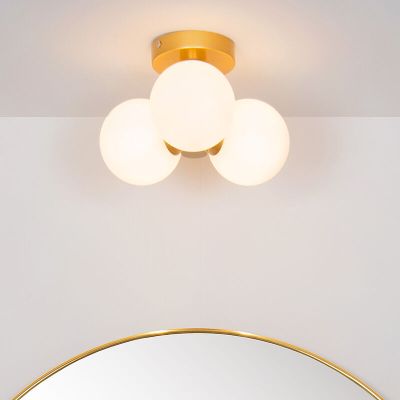 Lampada da soffitto da bagno moderna dorata, Trudy, IP44