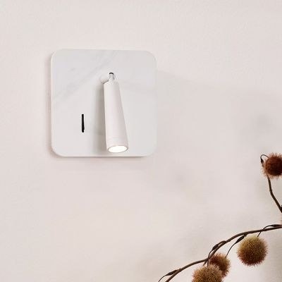 Applique da parete in legno bianca, Oregon, 3W, 3000K LED, con interruttore