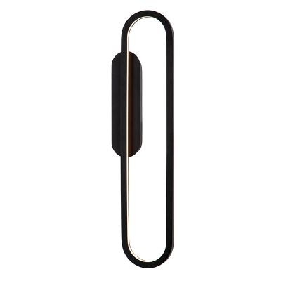 Applique da parete moderna nera, Thelma, 22W, dim to warm LED