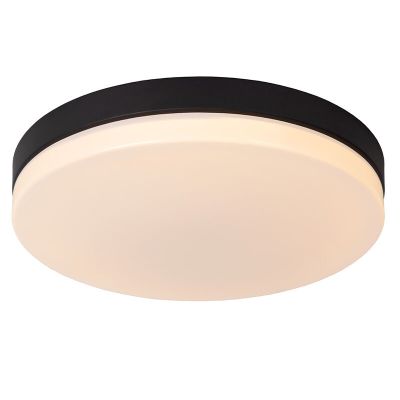 Lampada da soffitto da bagno nera in plastica, Biskit, 36W, 2700K LED, IP44