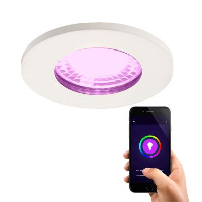 Faretto da incasso intelligente bianco moderno, Jule, IP65, 4,5W, RGBW