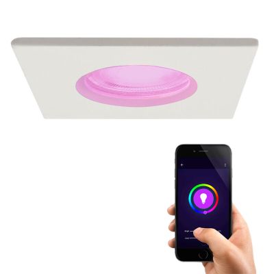 Faretto da incasso intelligente bianco moderno, Jule, IP65, 4,5W, RGBW