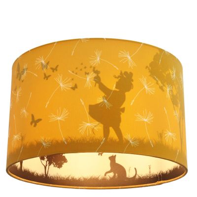 Lampada da soffitto per bambini gialla in tessuto, Butterfly