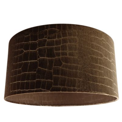 50 cm paralume in velluto marrone tessuto coccodrillo, Emilius