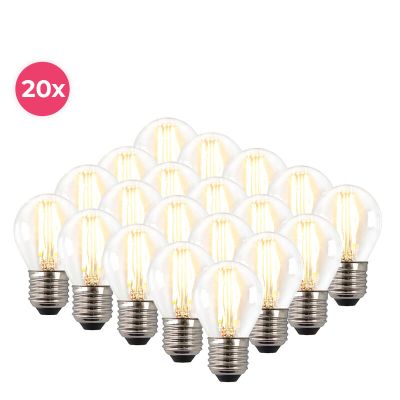 Confezione da 20 proiettili LED Melchis E27 dimmerabili, 4w bianco caldo