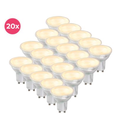 Confezione da 20 lampade a LED GU10 trasparenti dimmerabili Antonie, 5w, bianco caldo