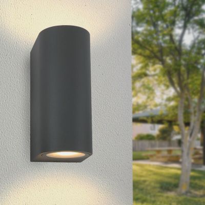 Lampada da esterno in alluminio antracite, Corina, IP44