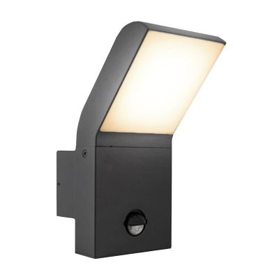 Applique da esterno con sensore di movimento in alluminio antracite, Andor, 12W, 4000K LED, IP54