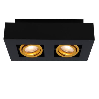 Faretto da superficie in alluminio dorato, Noraly