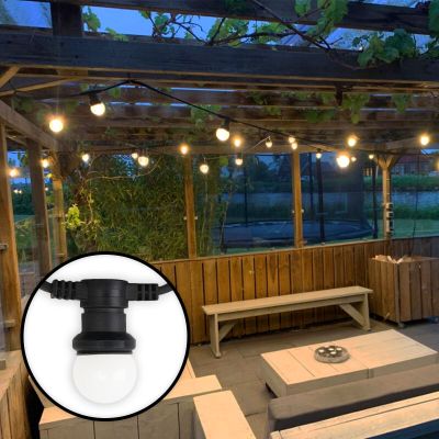 25m catena luminosa da esterno con 50 lampadine bianche