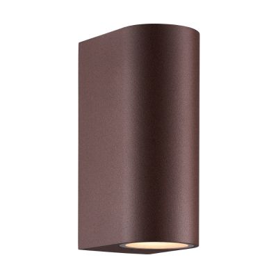Lampada da parete up down moderna color ruggine, Dion, IP44