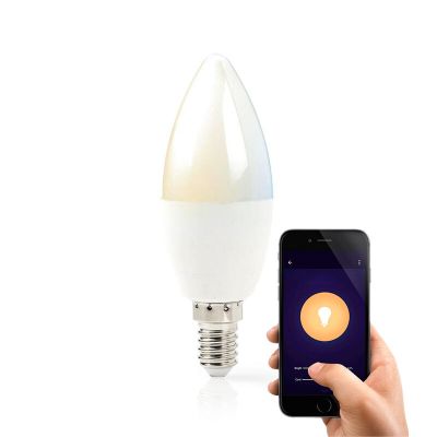 Lampadina intelligente E14, Wi-Fi, luce bianca da calda a fredda