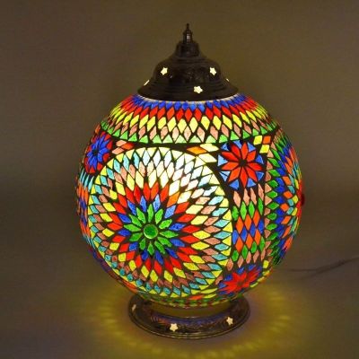 Lampada da tavolo orientale multicolore in mosaico, Dalil