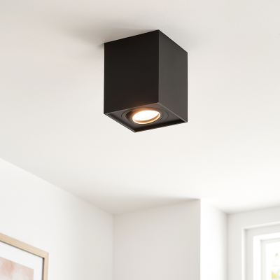 Faretto da superficie nero moderno, Dane