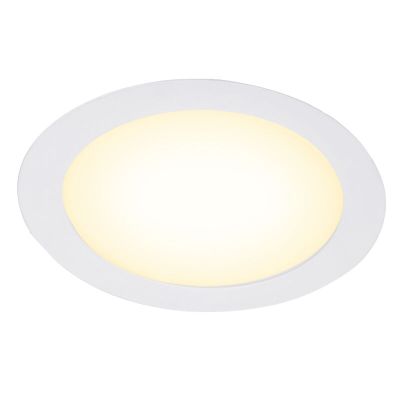 Downlight bianco in alluminio, Umbriel, 12W, 3000K LED, IP44