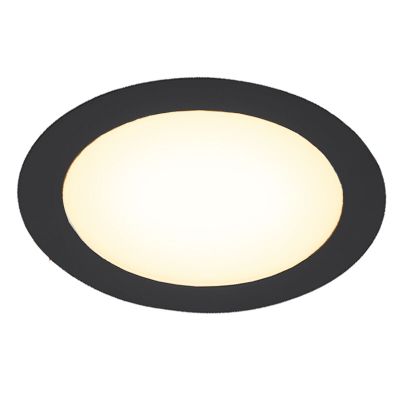 Downlight nero in alluminio, Umbriel, 18W, 3000K LED, IP44