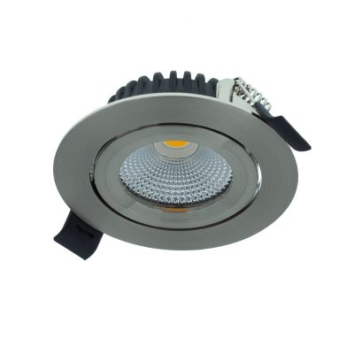 Downlight argento in alluminio, Wimke, 5W, dim to warm LED, IP44