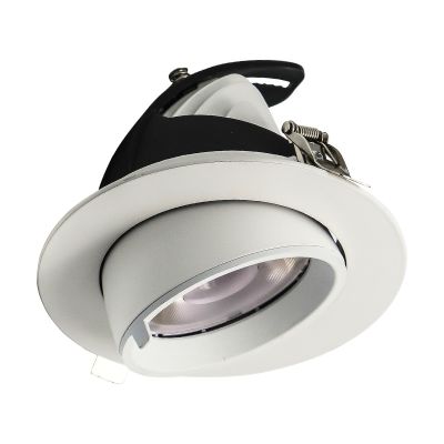 Downlight bianco in alluminio, Anjuli, 15W, white switch LED
