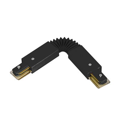 Connettore flessibile per illuminazione a binario monofase, nero