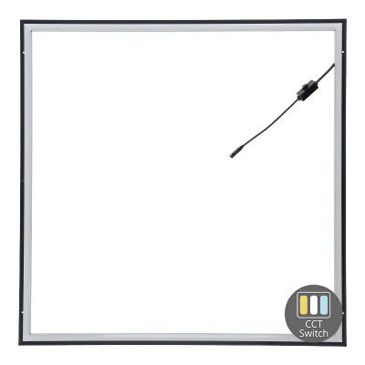 Pannello LED con cornice 60x60 - 37W - interruttore bianco - UGR<21 - retroilluminazione laterale