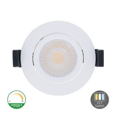 Downlight bianco in alluminio, Maite, 7W, white switch LED, IP65