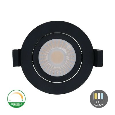 Downlight nero in alluminio, Maite, 7W, white switch LED, IP65