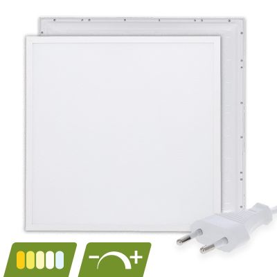 Pannello LED 62x62 - 30W - interruttore bianco - UGR<18 - dimmerabile - retroilluminato