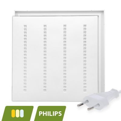 Pannello LED a lamelle 60x60 - 30W - interruttore bianco - UGR <16