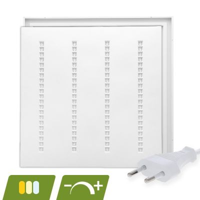 Pannello LED a lamelle 60x60 - 30W - interruttore bianco - dimmerabile - UGR <16