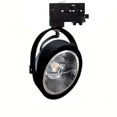 Faretto trifase nero Tirsa, 15W, 2700K, Pro
