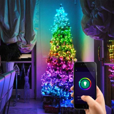 Luci di Natale controllabili tramite app, 9,9 metri con 100 LED