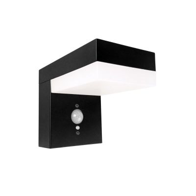 Applique da esterno solare nera in alluminio, Ritex, 6W, 2700K LED, IP44