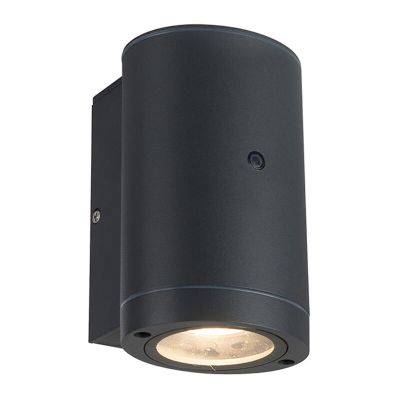 Applique da esterno con sensore crepuscolare antracite in alluminio, Ivana, IP44